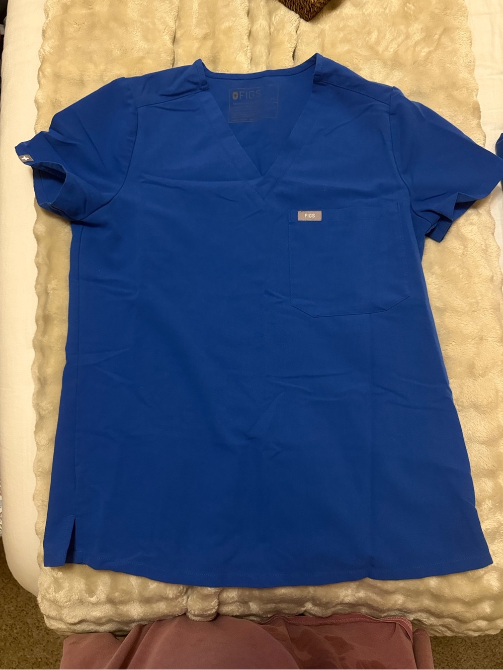 FIGS Women's Royal Blue Catarina Scrub Top